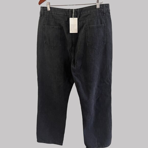 Coeur de Vague Jeans Womens XL Black Distressed Capri Style NWT - Picture 2 of 16